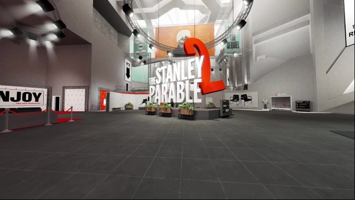 The area consists of two halls separated from each other - Stanley Parable Ultra Deluxe: New content - All endings - Stanley Parable Ultra Deluxe Guide