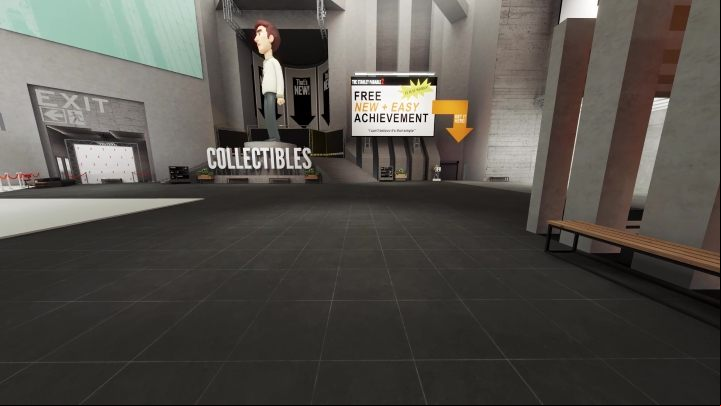 There is a large Stanley statue in the middle of the hall - Stanley Parable Ultra Deluxe: New content - All endings - Stanley Parable Ultra Deluxe Guide