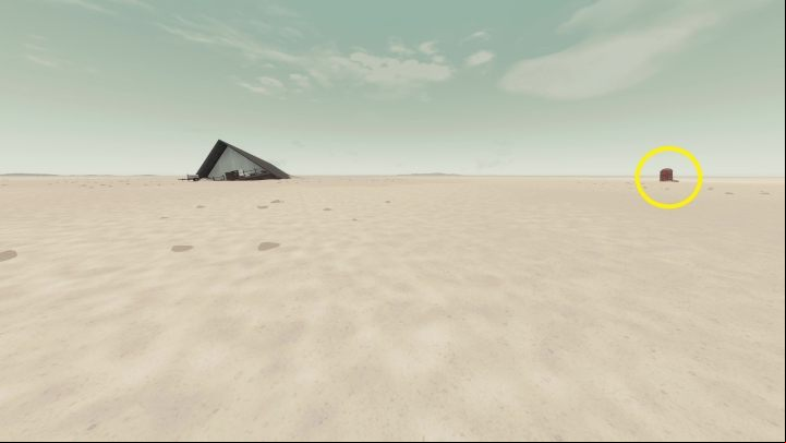 It's worth noting that to the right of the ruins, there's the escape pod known from the bucket version of the Escape Pod ending - Stanley Parable Ultra Deluxe: New content - All endings - Stanley Parable Ultra Deluxe Guide