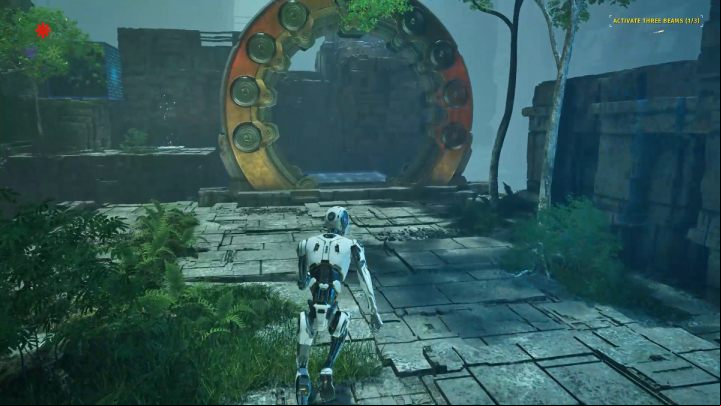 Walk on the anti-gravity walls and jump down to the ground - Talos Principle 2: All puzzles in Megastructure Act 2 - Act 2 - Talos Principle 2 Guide