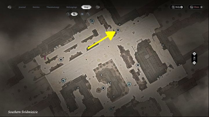 Urban Secrets: The viewpoint is before the entrance to the said bar, in the northern part of Southern Srodmiescie - The Thaumaturge: All Stereoscopic Photographs map - Secrets and Collectibles - The Thaumaturge Guide