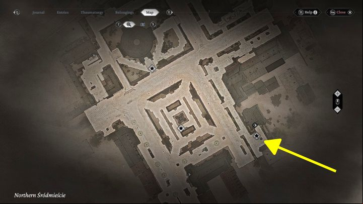 Urban Secrets: The viewpoint is before the entrance to the Szulski Family Tenement House in Northern Srodmiescie - The Thaumaturge: All Stereoscopic Photographs map - Secrets and Collectibles - The Thaumaturge Guide