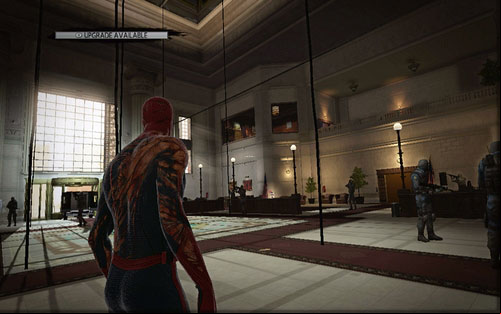 After the SWAR team moves in, face the exit and look above and to the right - St. Gabriel's Bank - Collectibles inside buildings - The Amazing Spider-Man - Game Guide and Walkthrough