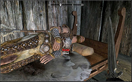 It is much better to stay in jarls house and wait until the night, because Helvard should go to his room on the floor to get a rest - Side Contract: Kill Helvard - The Dark Brotherhood quests - The Elder Scrolls V: Skyrim Game Guide
