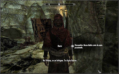 Locate Nazir and walk to him to start a conversation (screen above) - Hail Sithis! - p. 1 - The Dark Brotherhood quests - The Elder Scrolls V: Skyrim Game Guide