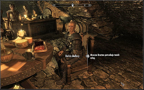 After getting inside the Ragged Flagon inn, locate Delvin Mallory and talk to him (screen above) - The Silence Has Been Broken - The Dark Brotherhood quests - The Elder Scrolls V: Skyrim Game Guide