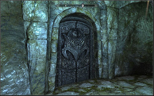 Luckily you wont have to go through the whole ruins again, as you can use the door behind the magic sphere (screen above) - Under Saarthal - p. 2 - College of Winterhold quests - The Elder Scrolls V: Skyrim Game Guide
