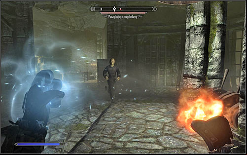 Go through the narrow corridor to the next room of the Dungeons - Hitting the Books - p. 1 - College of Winterhold quests - The Elder Scrolls V: Skyrim Game Guide