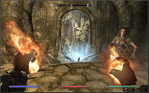 Eliminate the sleeping Restless Draugr and the Frost Spirit who will soon appear here (fire is the best method of defeating him) - Staff of Magnus - p. 1 - College of Winterhold quests - The Elder Scrolls V: Skyrim Game Guide