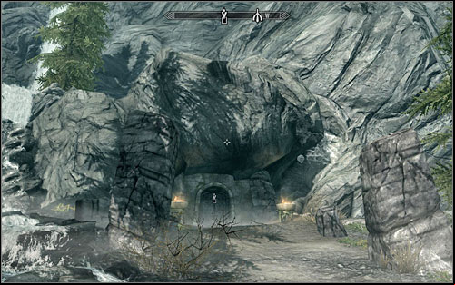 Enter the cave and you will see one of the former Nightingales in front of you - Darkness Returns - Thieves Guild quests - The Elder Scrolls V: Skyrim Game Guide
