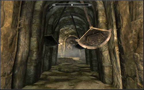 Having crossed the secret age, be ready for another surprise - swinging axes and a series of floor traps await you - Darkness Returns - Thieves Guild quests - The Elder Scrolls V: Skyrim Game Guide