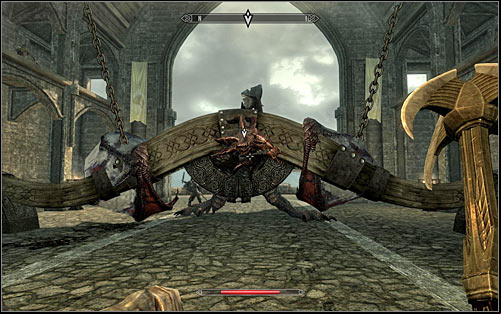 Keep heading towards the gate leading to the main part of Jarls estate, encouraging the dragon to follow you - Catching the dragon | The Fallen - The Fallen - The Elder Scrolls V: Skyrim Game Guide
