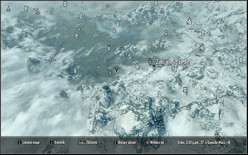 Open the world map, thanks to which you will establish that the beast pointed by Sinding can be found in the woods east of Falkreath (screen above) - Ill Met By Moonlight - p. 1 - Daedric quests - The Elder Scrolls V: Skyrim Game Guide