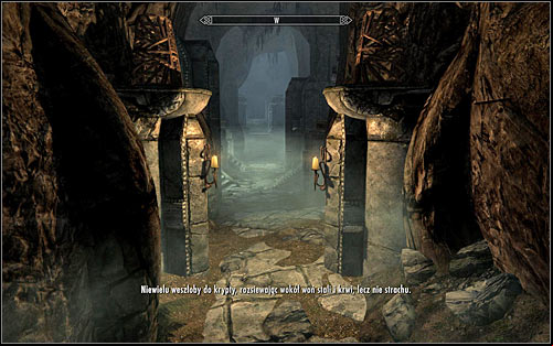 Regardless of the chosen tactic (getting the key from Verulus, stealing the key, using lockpicks to open the age), you will have to use one of the doors leading to the Hall of the Dead (screen above) - The Taste of Death - p. 1 - Daedric quests - The Elder Scrolls V: Skyrim Game Guide