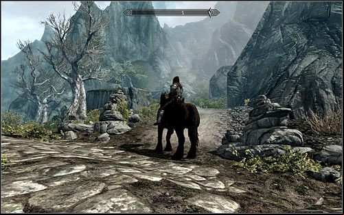 Its best to approach the cave from the north-east side, as there you will find a path leading into the mountains (screen above) - The Taste of Death - p. 1 - Daedric quests - The Elder Scrolls V: Skyrim Game Guide