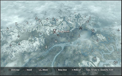 Open the world map and head to the location known as Statue to Meridia (screen above), located in the north-west part of Skyrim - The Break of Dawn - p. 1 - Daedric quests - The Elder Scrolls V: Skyrim Game Guide
