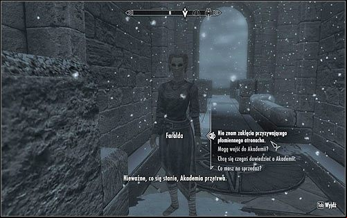 Faralda will ask you to cast a random spell - First Lessons | Side quests - Side quests - The Elder Scrolls V: Skyrim Game Guide