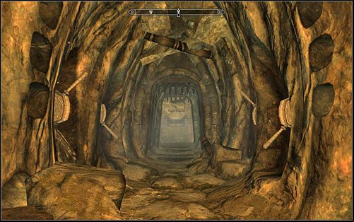 As you move onwards, look out for the falling rocks - they can hurt you really badly - Forbidden Legend - p. 1 | Side quests - Side quests - The Elder Scrolls V: Skyrim Game Guide