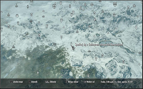 Leave the Palace of the Kings and open the world map - The Jagged Crown - p.1 | Stormcloak Rebellion Quests - Stormcloak Rebellion Quests - The Elder Scrolls V: Skyrim Game Guide