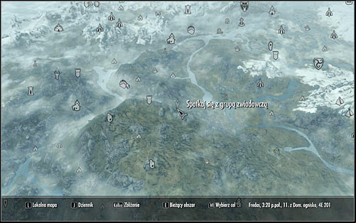 When you open the world map you should see that the scouting party is stationed on the road west of the Stormcloak camp (the above screen) - Compelling Tribute - p.2 | Stormcloak Rebellion Quests - Stormcloak Rebellion Quests - The Elder Scrolls V: Skyrim Game Guide