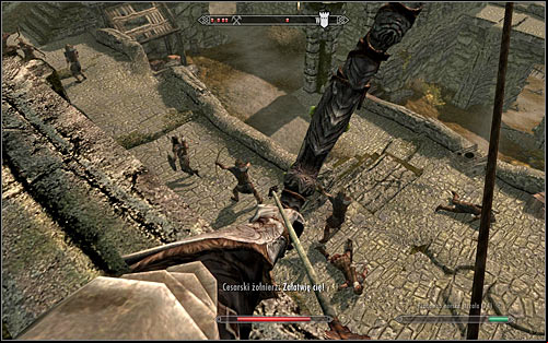 If your character prefers ranged combat, your first priority after you get inside the fort should be to use any stairs leading to the walls - The Battle for Fort Sungard | Stormcloak Rebellion Quests - Stormcloak Rebellion Quests - The Elder Scrolls V: Skyrim Game Guide