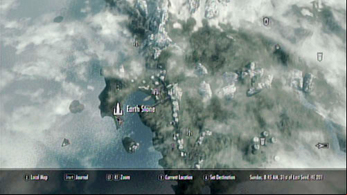 You should the Earth Stone - it stands right beside Raven Rock, on a small peninsula - Cleanse the Earth Stone | Main story mode - Cleansing the Stones - Main story mode - Cleansing the Stones - The Elder Scrolls V: Skyrim - Dragonborn Game Guide