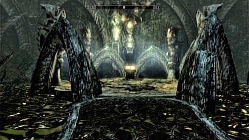 On the next island, search for another button, use it and head back to the corridor (however instead of crossing it, stand in one place and let the tunnel turn) - Learn the hidden knowledge of Epistolary Arumen | Main story mode - Gardener of Men - Main story mode - Gardener of Men - The Elder Scrolls V: Skyrim - Dragonborn Game Guide
