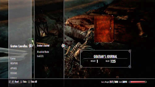 As you have probably noticed, you are trapped - just like Gratian who lying by your feet - The Final Descent | Side missions - Raven Rock - Side missions - Raven Rock - The Elder Scrolls V: Skyrim - Dragonborn Game Guide