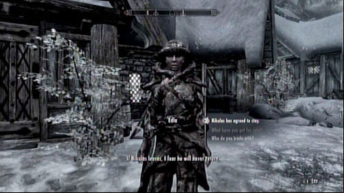 After completing the objective, meet with Edla and receive her gratitude - Convince Nikulas to stay in Skaal Village | Other missions - Other missions - The Elder Scrolls V: Skyrim - Dragonborn Game Guide