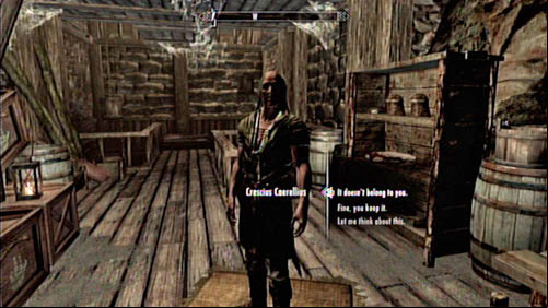 Head down into the mine to witness an argument between the marriage - apparently Crescius cant communicate with his wife - Retrieve the Ancient Nordic Pickaxe | Other missions - Other missions - The Elder Scrolls V: Skyrim - Dragonborn Game Guide