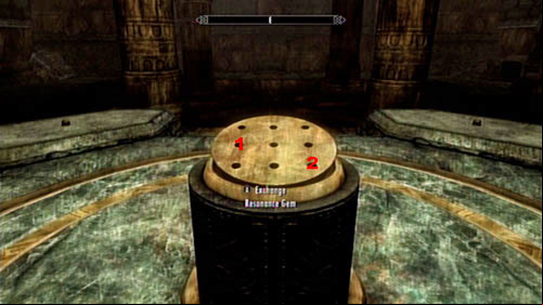 If you place two stones like shown above, you will be surrounded by a metal cage - Kagrumez | Unmarked missions - Unmarked missions - The Elder Scrolls V: Skyrim - Dragonborn Game Guide