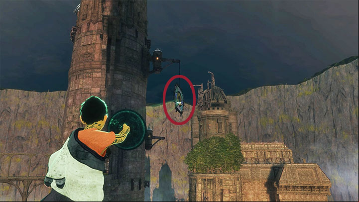 Run across the wooden balcony, and make a few additional jumps until you reach the other side of the tower - Reach the highest tower | Walkthrough - Walkthrough - The Last Guardian Game Guide