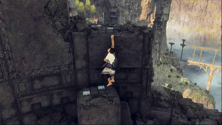 The ledges near Trico will lead you forward - Reach the highest tower | Walkthrough - Walkthrough - The Last Guardian Game Guide