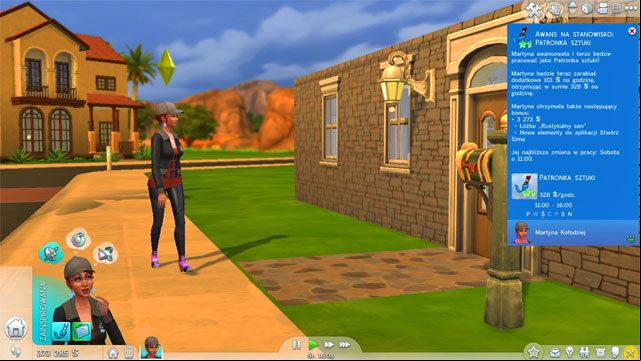 The top of your career will be the Patron of the Arts (10 B) position - The Sims 4: Painter - promotion, working hours, earnings - Careers / jobs tracks - Sims 4 Guide
