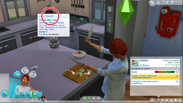 If you will choose the Chef (A) branch you will become a Head Caterer (6 A) - The Sims 4: Culinary - promotion, working hours, earnings - Careers / jobs tracks - Sims 4 Guide