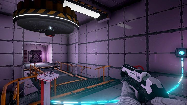 Go up the ladder and place the bridge in the same way as in the picture - Chapter 2 | Walkthrough - Walkthrough - The Turing Test Game Guide