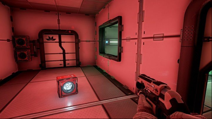 Use the steering machine to transfer the container with the beam to the place presented in the screenshot - Chapter 5 | Walkthrough - Walkthrough - The Turing Test Game Guide