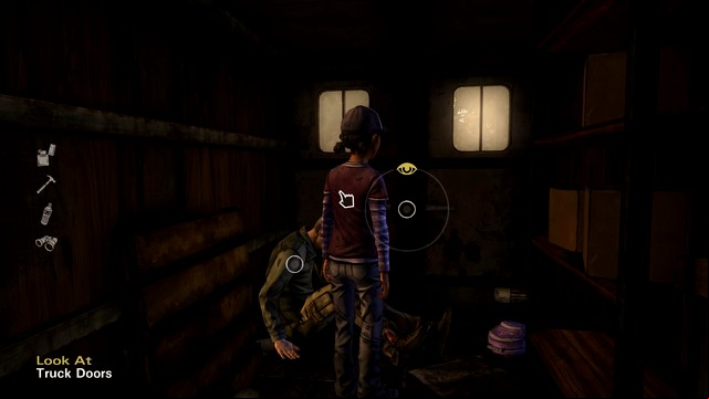 Locked in the truck - Chapter 1 - Two of Us - Pete | Episode 2: A House Divided - Episode 2: A House Divided - The Walking Dead: Season Two Game Guide