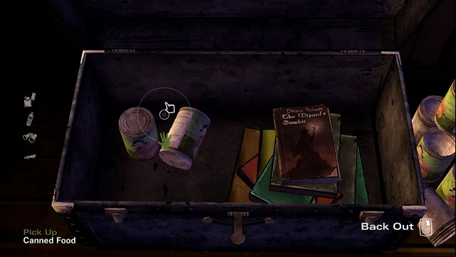 The trunk with food - Chapter 6 - The Other Side | Episode 2: A House Divided - Episode 2: A House Divided - The Walking Dead: Season Two Game Guide