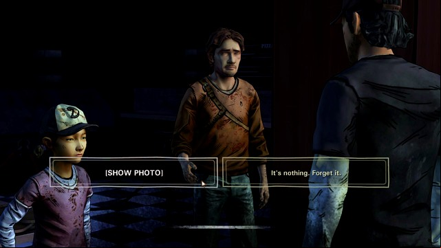 Will we show the photo to Nick? - Chapter 10 - Helping a Stranger | Episode 2: A House Divided - Episode 2: A House Divided - The Walking Dead: Season Two Game Guide