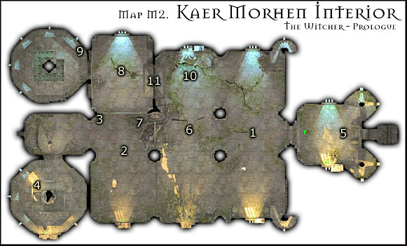 You start in (M2 - Kaer Morhen Interior | Walkthrough - Prologue - The Witcher Game Guide & Walkthrough