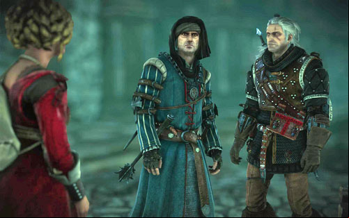 Brigida accosts you just after exiting the marketplace after a talk with Radowid in the quest For Temeria - Lilies and Vipers - Side missions - Roche - The Witcher 2 Assassins of Kings Guide