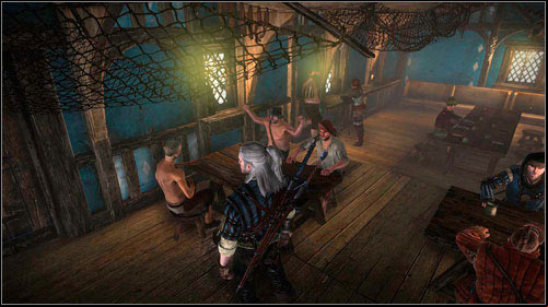 Inside the tavern, by one of the tables, you will find a couple men interested in arm wrestling - Bring it on: Flotsam - Side missions - The Witcher 2 Assassins of Kings Guide