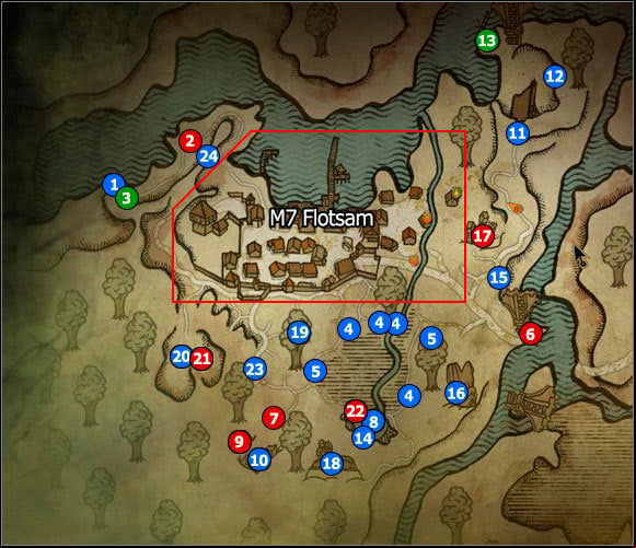 1 - M7 Flotsam City; M8 Flotsam - Maps - The Witcher 2 Assassins of Kings Guide
