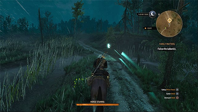 It is better to follow lubberkin on horse - The Witcher 3 Wild Hunt: Family Matters - walkthrough - Crows Perch - The Witcher 3 Wild Hunt Guide