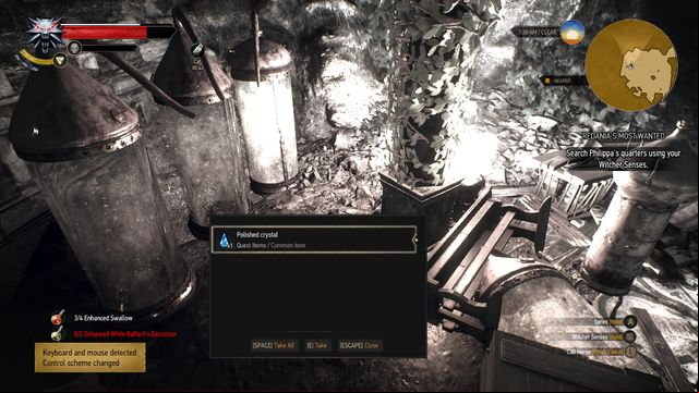 The crystal found near the pillar - The Witcher 3 Wild Hunt: Side quests, Free City of Novigrad - walkthrough - Free City of Novigrad - The Witcher 3 Wild Hunt Guide
