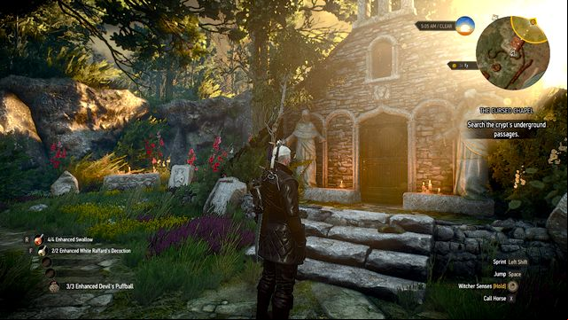 Entrance to the tomb - The Cursed Chapel - Treasure hunts - The Witcher 3 Wild Hunt Guide