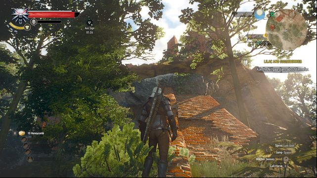 The camp is located on the seemingly unreachable hill, but it can be reached by climbing on the rocks and a fallen pillar on the hills western side - The Witcher 3 Wild Hunt: Viper School Gear - Witcher gear pieces - best weapons and armors - The Witcher 3 Wild Hunt Guide