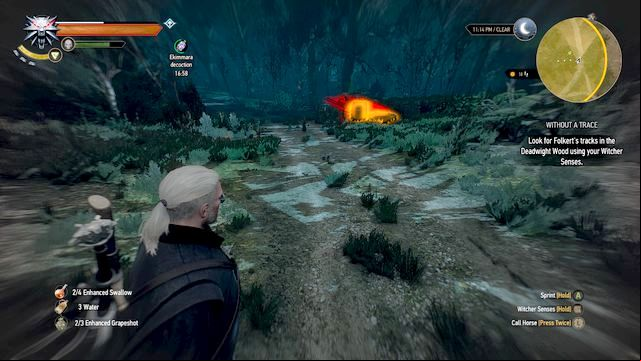 After finding the cart you will notice the trail - Without a Trace - Side quests - The Witcher 3 Wild Hunt Guide