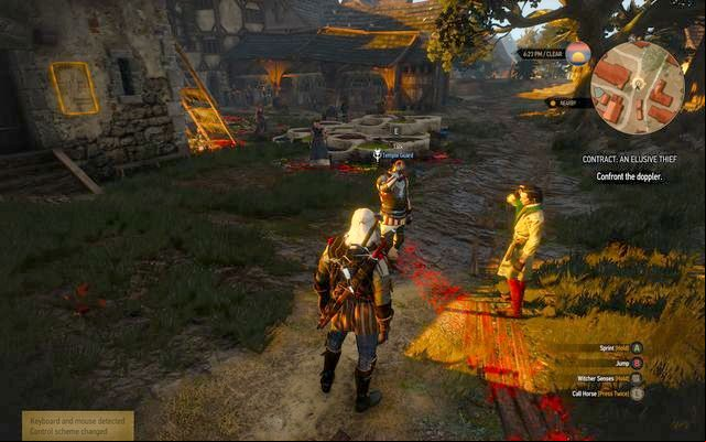 Find the doppler impersonating the temple guard - The Witcher 3 Wild Hunt: Witcher contracts, Free City of Novigrad - walkthrough - Free City of Novigrad - The Witcher 3 Wild Hunt Guide